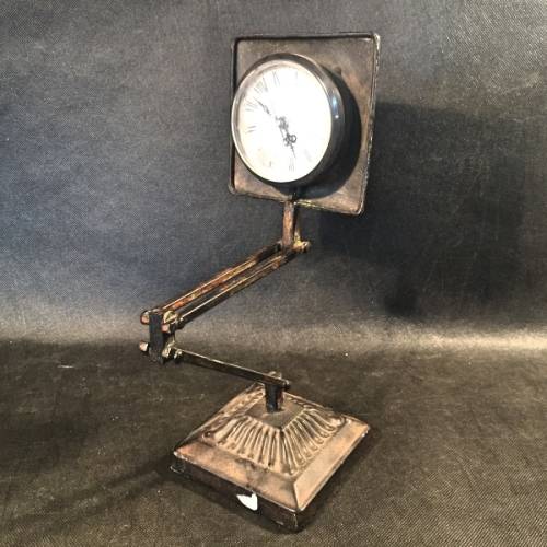Vintage Cast Iron Arm Clock (Modern Mechanism)