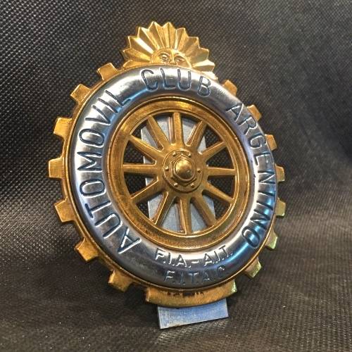 SUPER RARE, Vintage Boxed Metal Automotive Club Badge (Argentino)