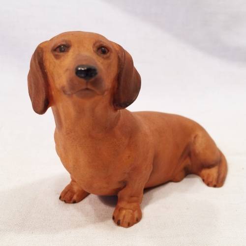 Rare Aynsley Porcelain Yellow Dachshund