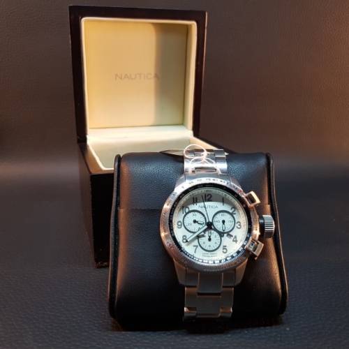 Nautica BFC Chronograph A40006 Watch (Original Box and Strap - Good Condition)