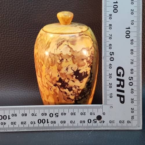 Pyrophyllite Stone Urn and Lid (made in Swakopmund)