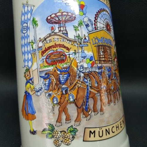 Large GERZ German Munchen Oktoberfest Beer Tankard