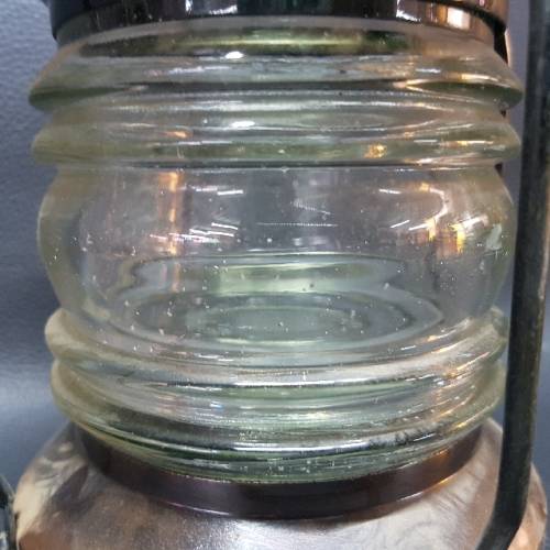 Rare Vintage Brass and Glass Lantern Decanter!!!
