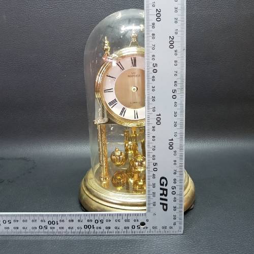 Vintage Glass Domed Anniversary Mantel Clock (Repairs or Display)