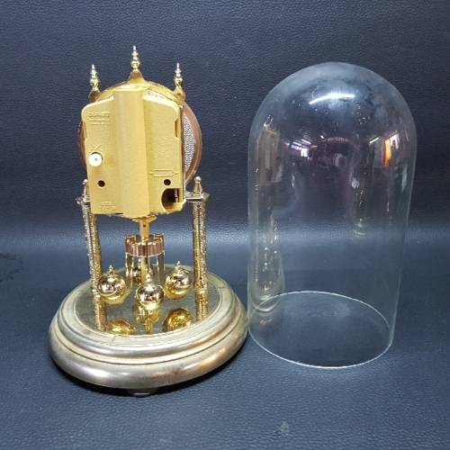 Vintage Glass Domed Anniversary Mantel Clock (Repairs or Display)