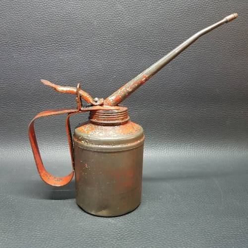 Old Vintage Metal Oil Tin