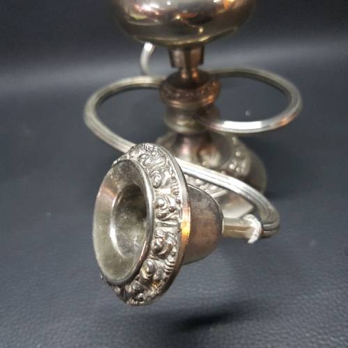 Vintage Decorative Silver-plate Candle Stand and Perfume Burner
