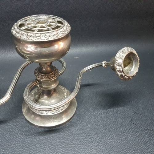 Vintage Decorative Silver-plate Candle Stand and Perfume Burner