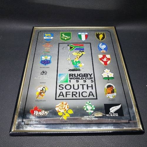 1995 World Cup Rugby Teams Display Mirror