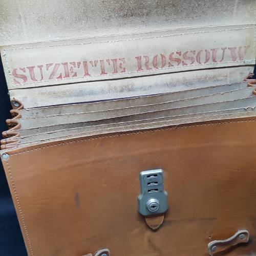 RARE Vintage Brown Briefcase With Leather Handle (Good Condition)