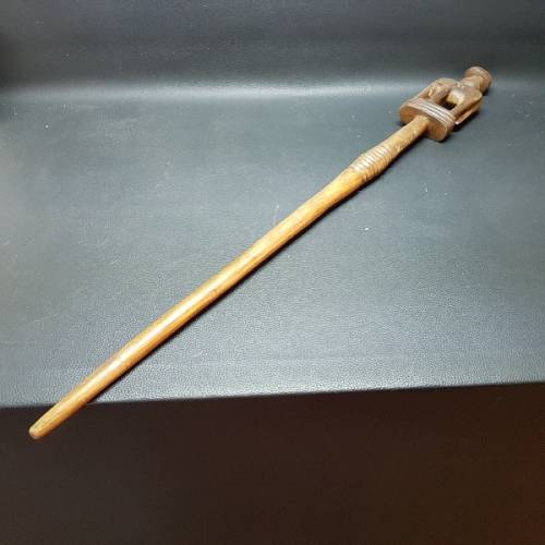 RARE!!! Hand Crafted Vintage Wood Carved Elephant Walking Stick