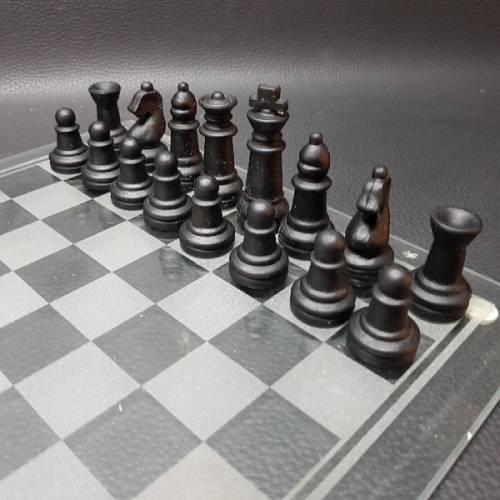 Complete Glass Chess Set