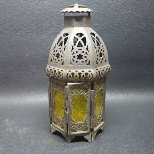 Vintage Decorative Metal and Glass Moroccan Lantern!!!