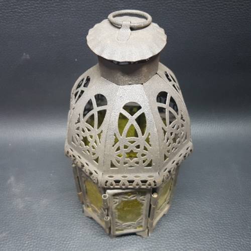 Vintage Decorative Metal and Glass Moroccan Lantern!!!