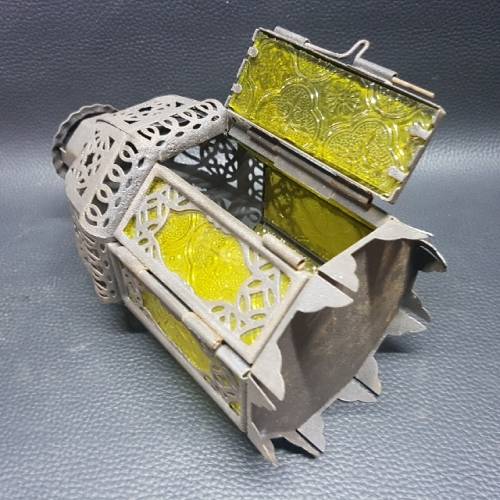 Vintage Decorative Metal and Glass Moroccan Lantern!!!