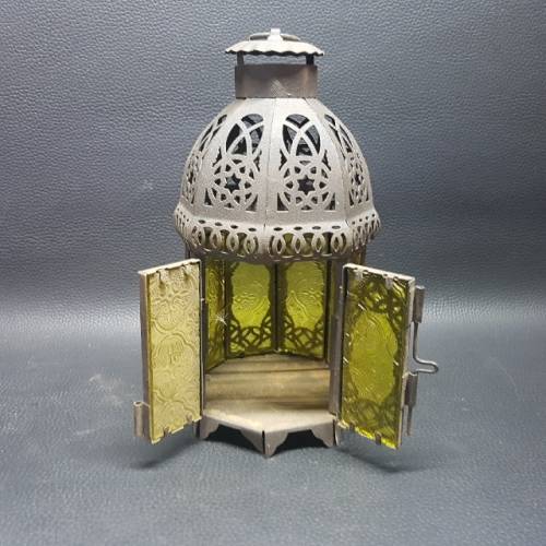 Vintage Decorative Metal and Glass Moroccan Lantern!!!