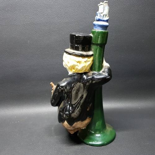 Vintage Glazed Porcelain Character Decanter!!!
