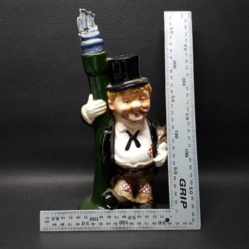 Vintage Glazed Porcelain Character Decanter!!!