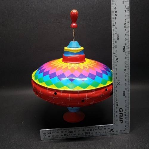 RARE!!! Large 1950's Vintage German Tin Toy Spinning Top!!!