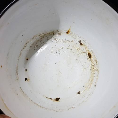 Large Vintage Enamel Mixing Bowl/Bucket