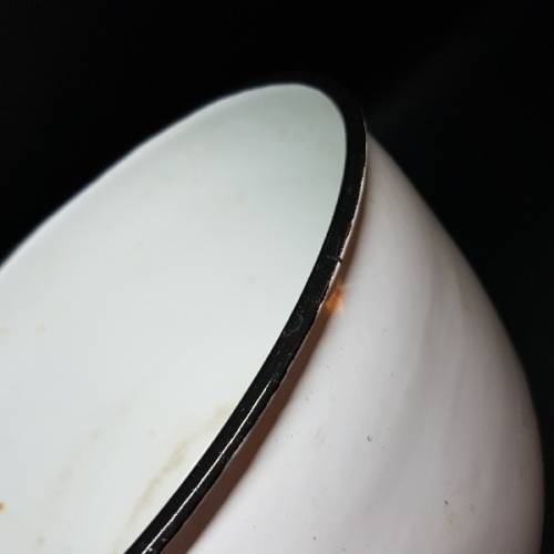 Large Vintage Enamel Mixing Bowl/Bucket