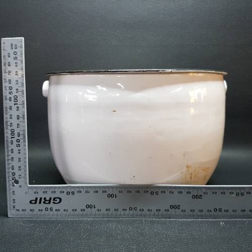 Large Vintage Enamel Mixing Bowl/Bucket
