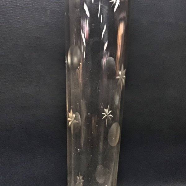 Detailed Cut Glass Vintage Ball Vase