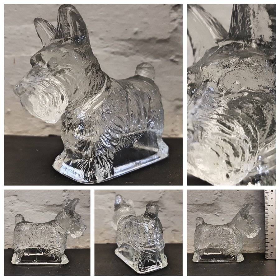 Detailed Vintage Glass Scottish Terrier Paperweight!!!