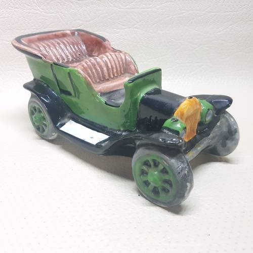 RARE!!! Hand Painted Italian Porcelain Vintage Car Decanter!!!
