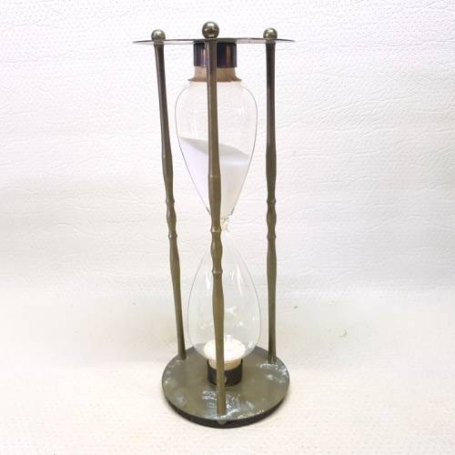 RARE!!! Large Vintage Brass Cased Hour Glass Timer!!! (Perfect Condition)