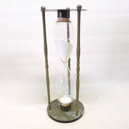 RARE!!! Large Vintage Brass Cased Hour Glass Timer!!! (Perfect Condition)