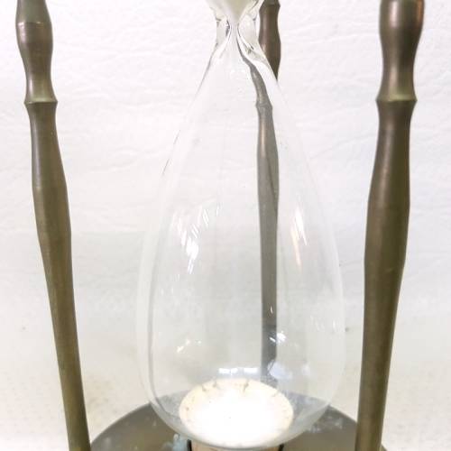 RARE!!! Large Vintage Brass Cased Hour Glass Timer!!! (Perfect Condition)