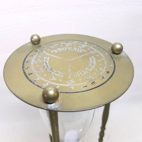 RARE!!! Large Vintage Brass Cased Hour Glass Timer!!! (Perfect Condition)