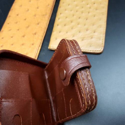 Original Vintage Genuine Ostrich and Leather Wallets and Spectacle Bag!!!
