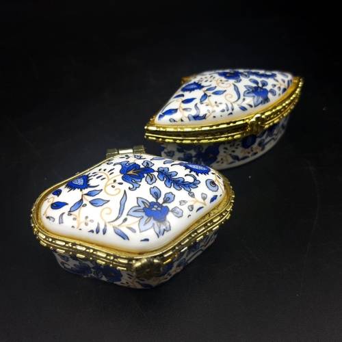 Two Decorative Porcelain Pill Boxes (Bid For Both)