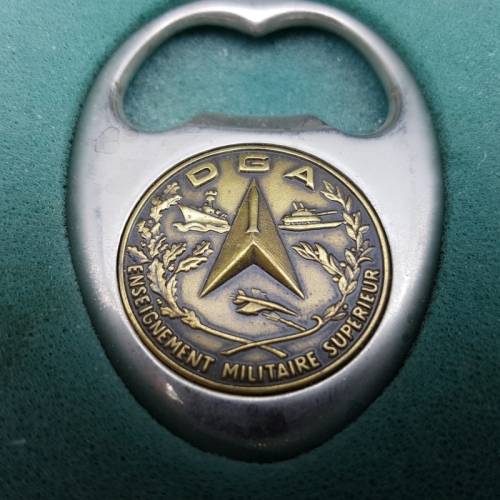 French Military "DGA Enseignement Militaire Supérieur" Bar and Key Ring Set!!!