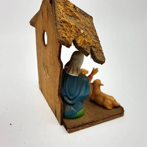 RARE!!!! Vintage Wood and Deposed Religious Diorama!!!!