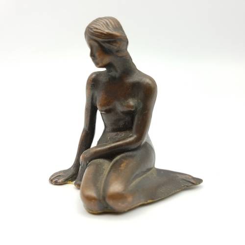 RARE!!! Small Vintage Cast Spelter Mermaid Figurine!!!!