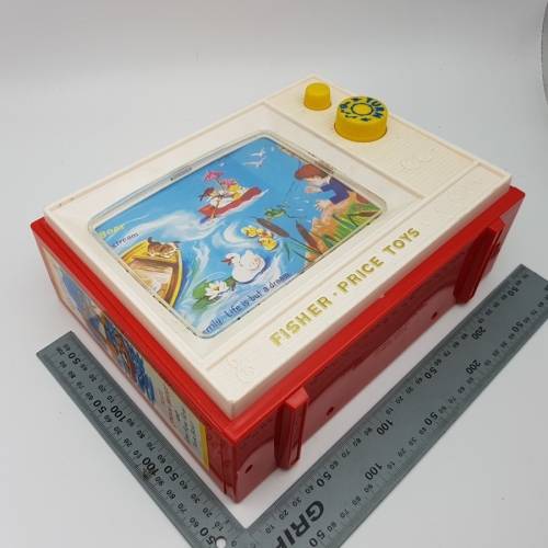 RARE!!!! Vintage Fisher Price Hard Plastic Scrolling TV Music Box (Working)!!!!