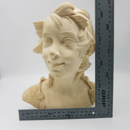 RARE!!! Large A Santini Marble Dust Resin Portrait Bust Study!!!