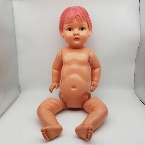 RARE!!! 1960's Hand Painted Hard Plastic Doll (Needs Re-assembly)