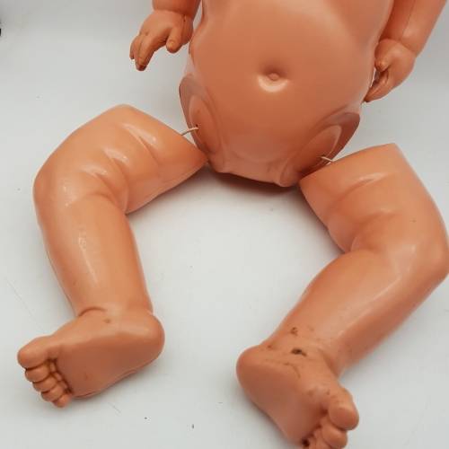 RARE!!! 1960's Hand Painted Hard Plastic Doll (Needs Re-assembly)