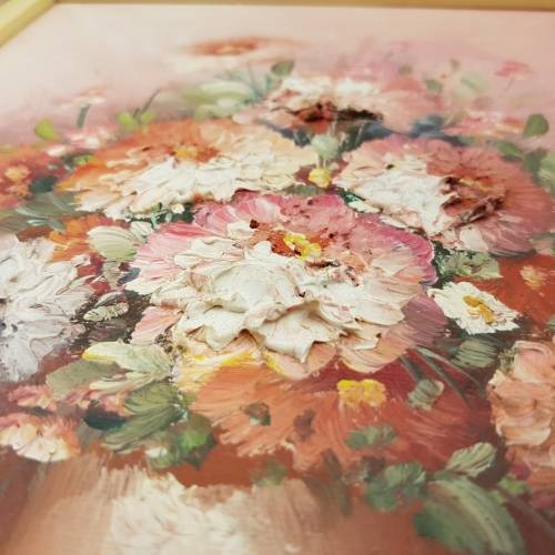 Original Framed Oil on Board Botanical Still Life by K Stone (350mm x 300mm)