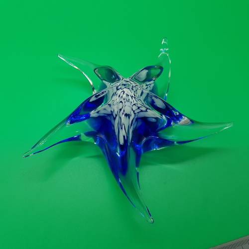 Large Hand Blown Glass Star Fish Paperweight!!!