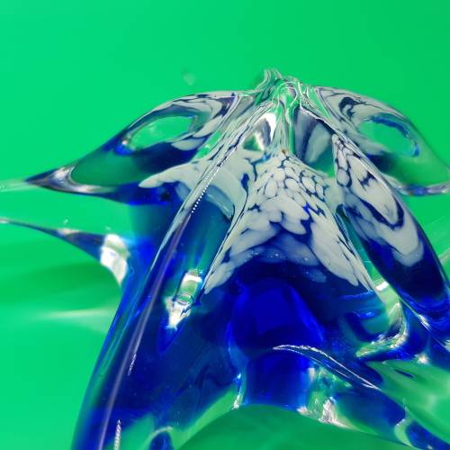 Large Hand Blown Glass Star Fish Paperweight!!!
