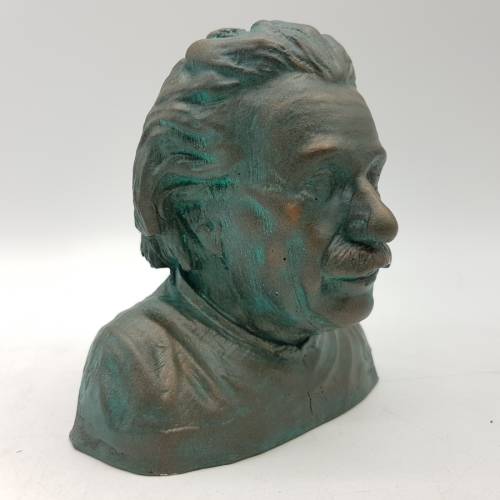 Applied Bronze Bust of Albert Einstein