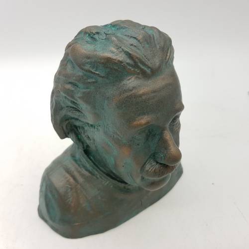 Applied Bronze Bust of Albert Einstein
