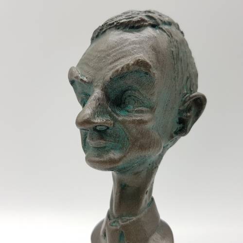 Applied Bronze Bust of Mr Bean (Rowan Atkinson)