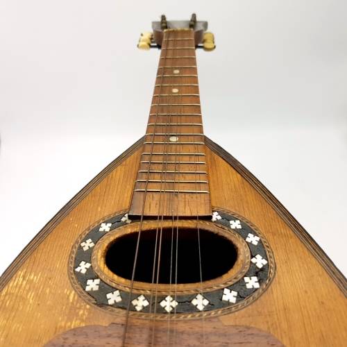RARE!!! Antique Mandolin with Wood and Mother of Pearl Inlay By Luigi Rosario Napoli 1890
