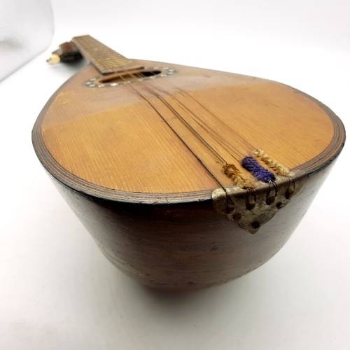 RARE!!! Antique Mandolin with Wood and Mother of Pearl Inlay By Luigi Rosario Napoli 1890